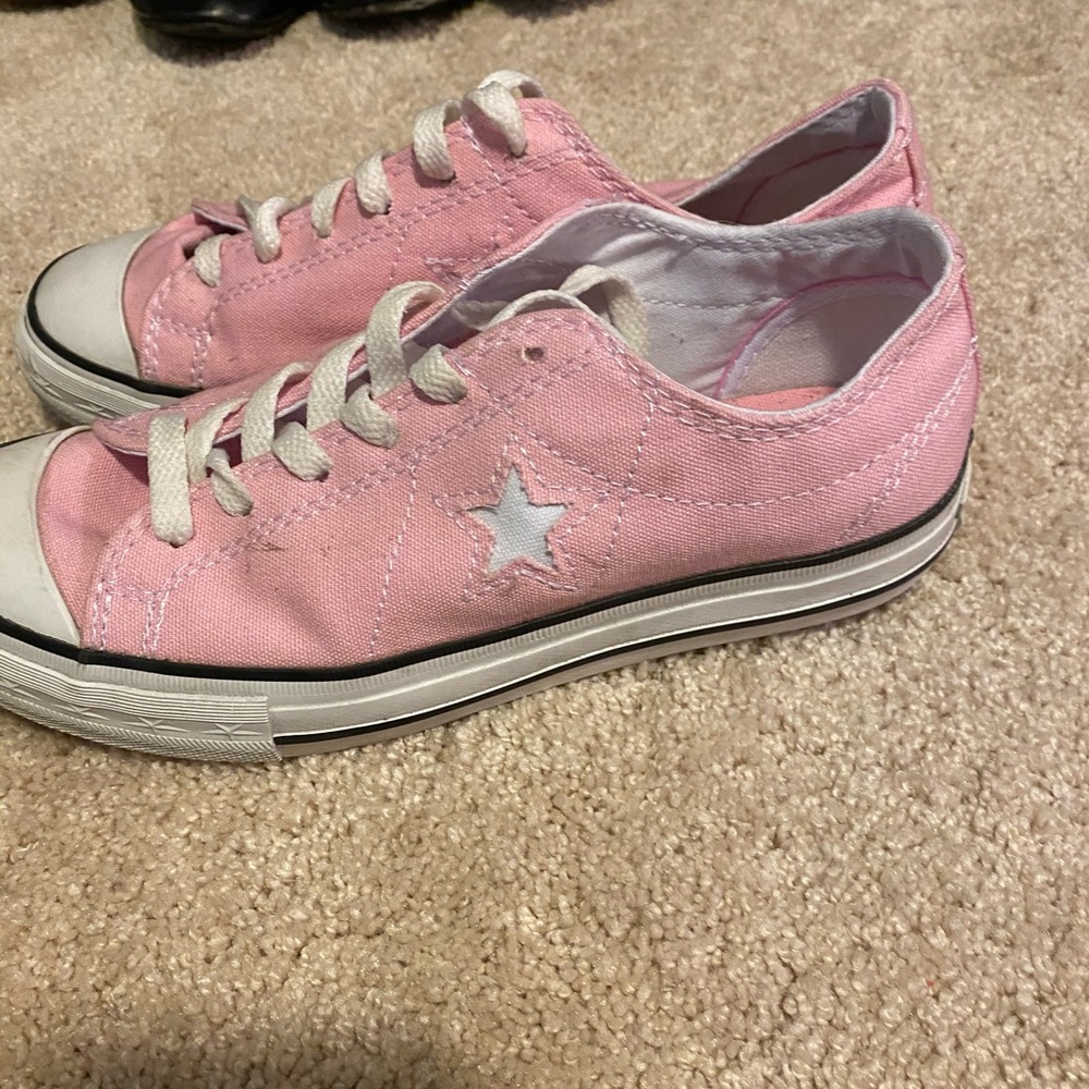Converse Pink Canvas Low Tops